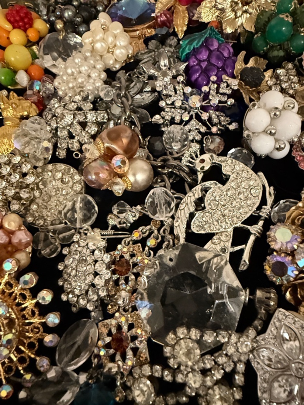 Stunning vintage craft lot art wear repair harvest design jewelry parts wowza - Picture 6 of 17